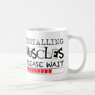 Mug En installant des muscles, attendez svp [la