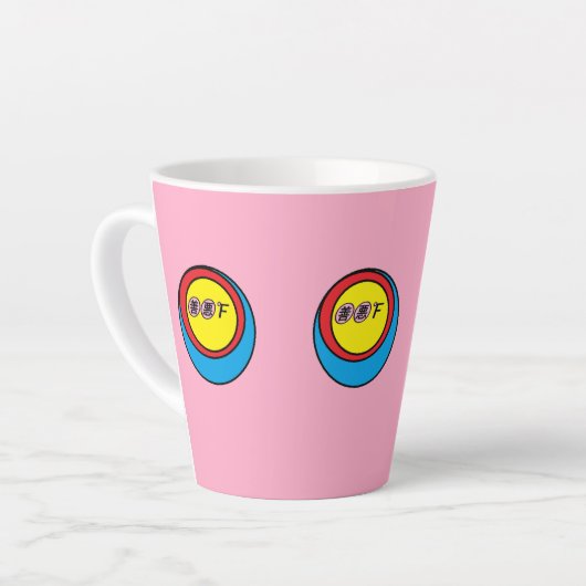 Mug en latte à coeur chaud (Angle gauche)