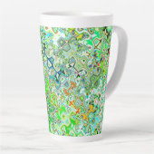 Mug en latte à feuillage persistant et renards (Angle droit)