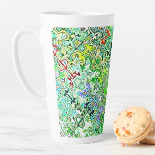 Mug en latte à feuillage persistant et renards (En situation)
