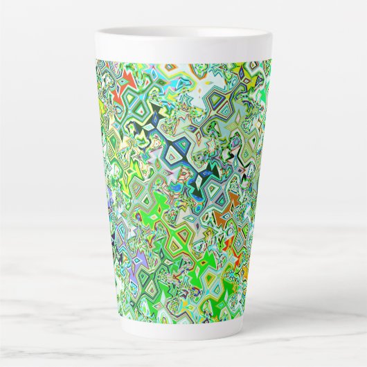 Mug en latte à feuillage persistant et renards (Devant)