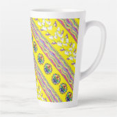 Mug en latte à rayures florales (Droite)