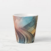 Mug en latte Abstrait moderne (Devant)