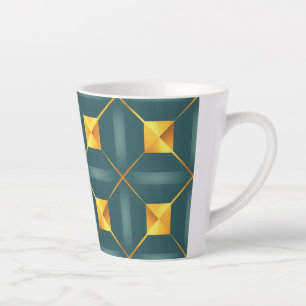 Mug en latte Art déco géométrique 12 oz