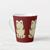 Mug en latte avec de mignonnes grenouilles (Angle gauche)