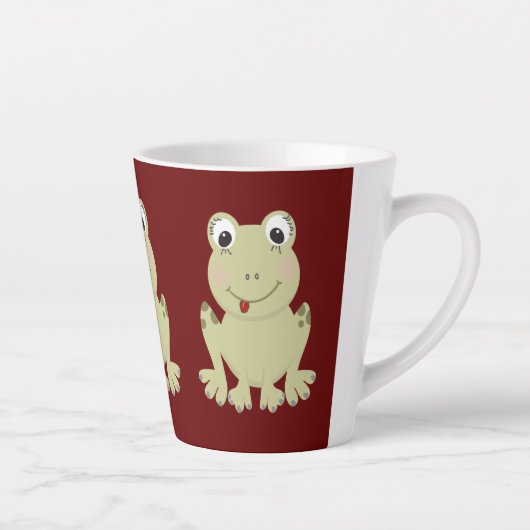 Mug en latte avec de mignonnes grenouilles (Droite)