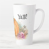 Mug en latte citrouille et fleur (Droite)