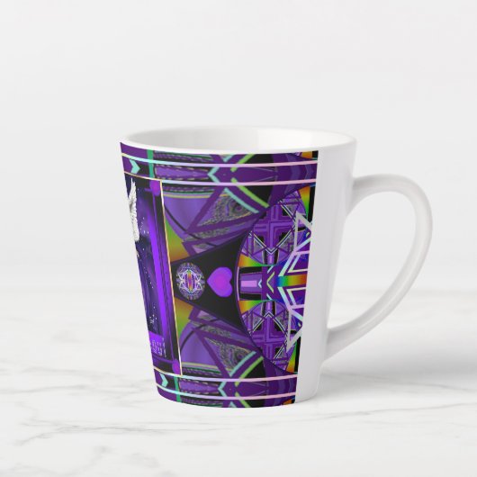 Mug en latte d'âme violette (Droite)