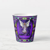 Mug en latte d'âme violette (Devant)