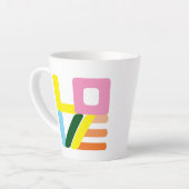 Mug en latte d'AMOUR multicolore (Angle gauche)