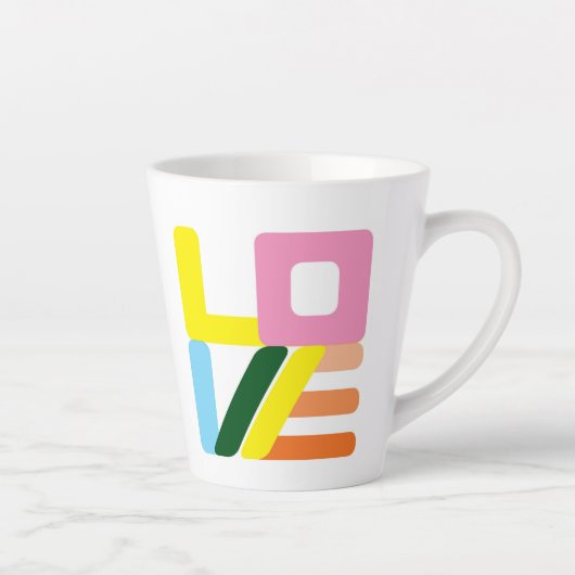 Mug en latte d'AMOUR multicolore (Droite)