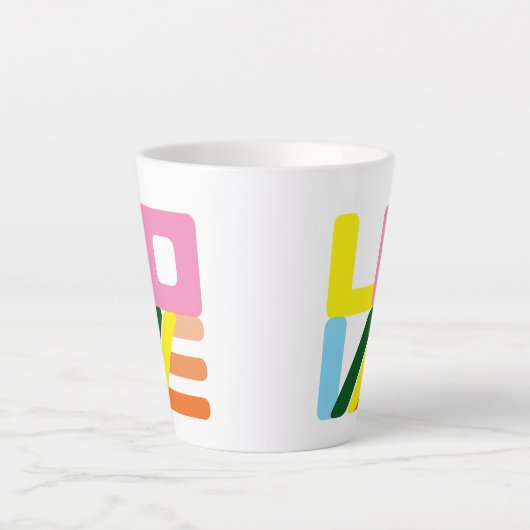 Mug en latte d'AMOUR multicolore (Devant)