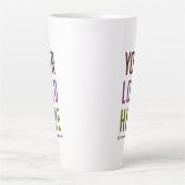 Mug en latte de 17 oz sur mesure avec logo No Mini (Devant)