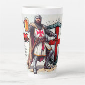 Mug en latte de 17oz avec Croisader Knight design (Devant)