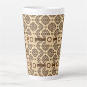 Mug en latte de bande circulaire Brown (Devant)