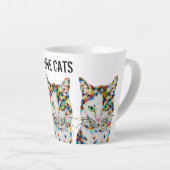 Mug en latte de chat coloré (Angle droit)