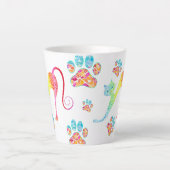 Mug en latte de chat coloré (Devant)