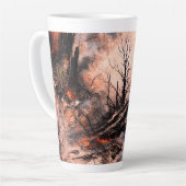 Mug en latte de coeur Abstrait - Design élégant (Angle gauche)
