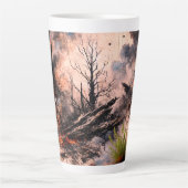 Mug en latte de coeur Abstrait - Design élégant (Devant)