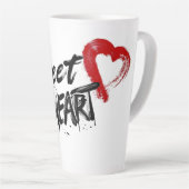 Mug en latte de coeur doux (Angle droit)