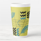 Mug en latte de conception géométrique (Devant)