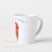 Mug en latte de coq amusant - Texte personnalisé (Angle droit)