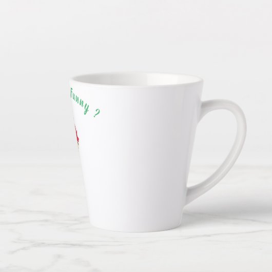 Mug en latte de coq amusant - Texte personnalisé (Droite)