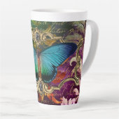 Mug en latte de papillon de forêt enchantée (Angle droit)