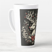 Mug en latte de rennes monochromes (Angle gauche)