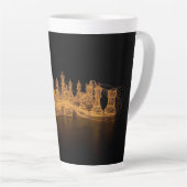 Mug en latte d'échecs éclairé (Angle droit)