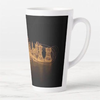 Mug en latte d'échecs éclairé