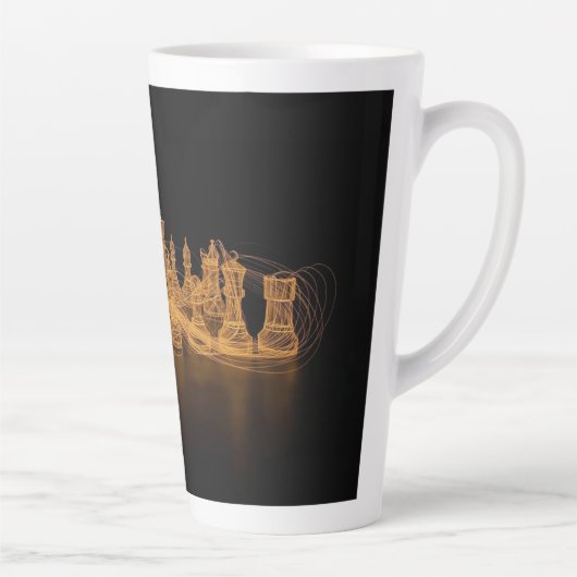 Mug en latte d'échecs éclairé (Droite)