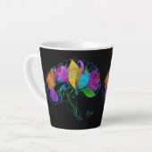 Mug en latte du cerveau floral (Angle gauche)