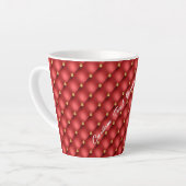 Mug en latte en pierre rouge or avec texte personn (Angle gauche)