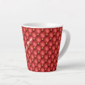 Mug en latte en pierre rouge or avec texte personn (Angle droit)