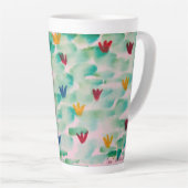 Mug en latte fleur (Angle droit)