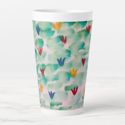 Mug en latte fleur (Devant)
