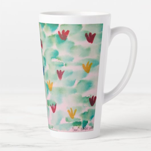 Mug en latte fleur (Droite)
