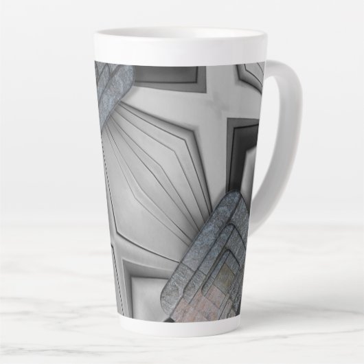 Mug en latte gris Abstrait (Angle droit)