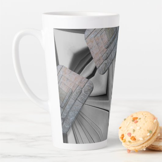 Mug en latte gris Abstrait (En situation)