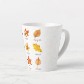 Mug en latte, l'automne laisse Mug pour elle (Angle droit)