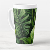Mug en latte - Tall mug avec design feuille (Angle gauche)
