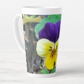 Mug en latte violet et jaune (Angle gauche)