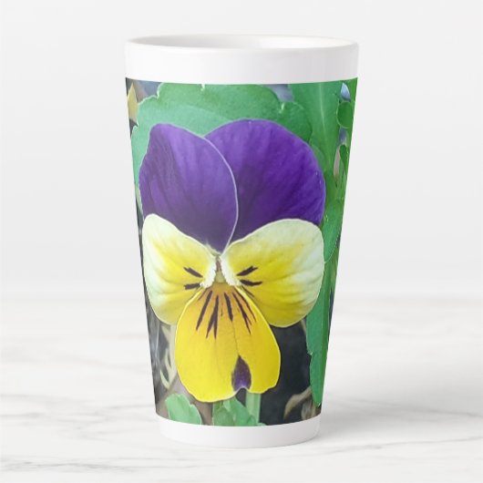 Mug en latte violet et jaune (Devant)
