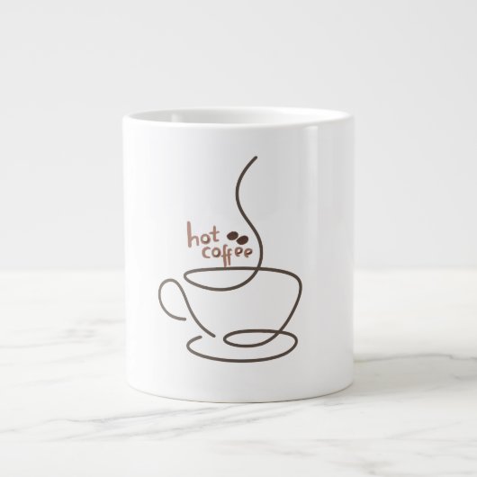 Mug en ligne de café chaud (Devant)