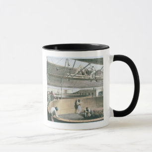 Mug En lovant le télégraphe câblez dans les réserv