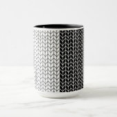MUG EN MAILLE NOIR & BLANC Combinaison Noir Haut (Centre)