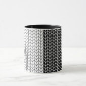 MUG EN MAILLE NOIR & BLANC Combinaison noire (Centre)