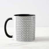 MUG EN MAILLE NOIR & BLANC Combinaison noire (Gauche)