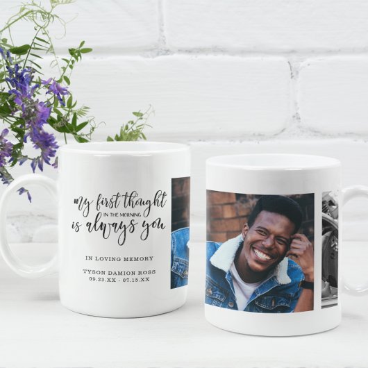 Mug En Mémoire Affectueuse | Collage de deux photos éc